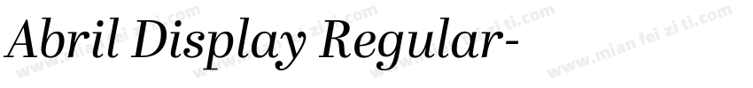 Abril Display Regular字体转换